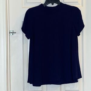 Sienna Sky Navy Blue High Neck Top Size Small